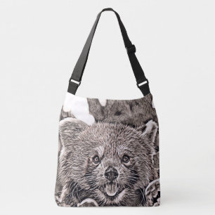 Robuuste stijl - Red Panda 2 Crossbody Tas