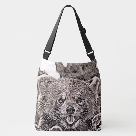 Robuuste stijl - Red Panda 2 Crossbody Tas (Voorkant)