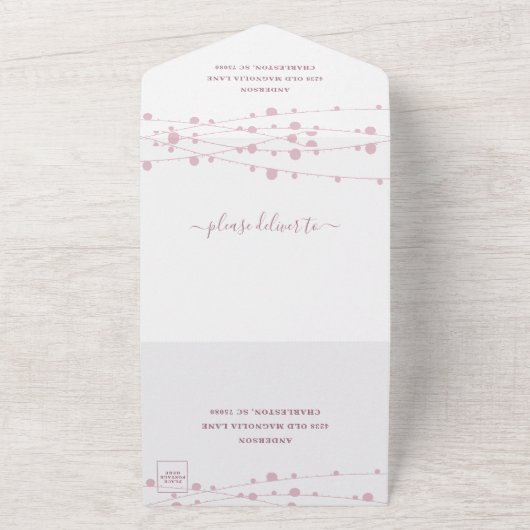 Robuuste strijkstralen in één keer  all in one uitnodiging (Buitenkant)