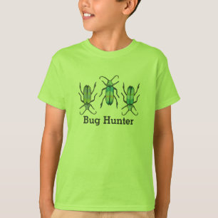 Robuuste tekenende grafische beestjes met breedban t-shirt