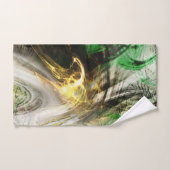 Robuuste textuur onder drijvende groene en gele in bad handdoek (Handdoek)