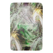 Robuuste textuur onder drijvende groene en gele in badmat (Voorkant Verticaal)