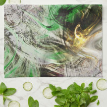 Robuuste textuur onder drijvende groene en gele in