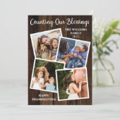 Robuuste Thanksgiving die onze zegeningen telt 4 F Feestdagenkaart (Staand voorkant)