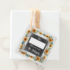 Robuuste Thanksgiving - Zonnebloem naar / Van Schr Bedankjes Labels