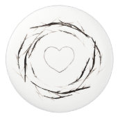 Robuuste twijken met tweekleppige tak met hoofdlan keramische knop (Voorkant)