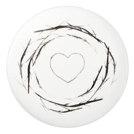 Robuuste twijken met tweekleppige tak met hoofdlan keramische knop