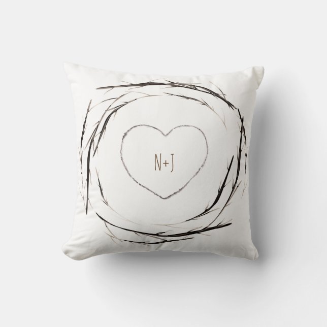 Robuuste twijken met tweekleppige tak met hoofdlan kussen (Voorkant)