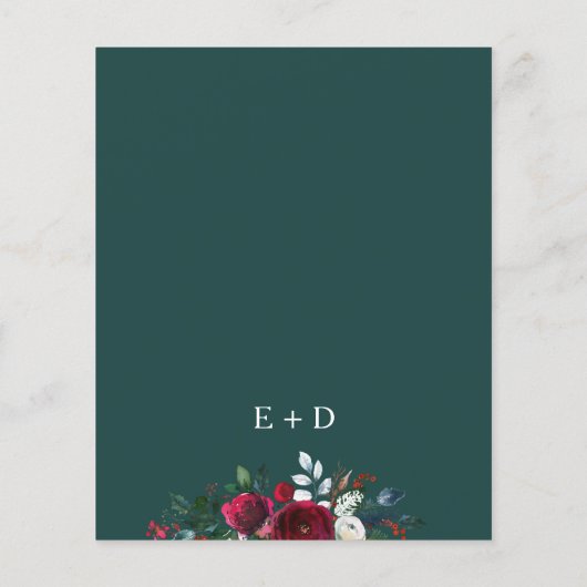 Robuuste uitnodiging voor de bruiloft in de winter (Achterkant)