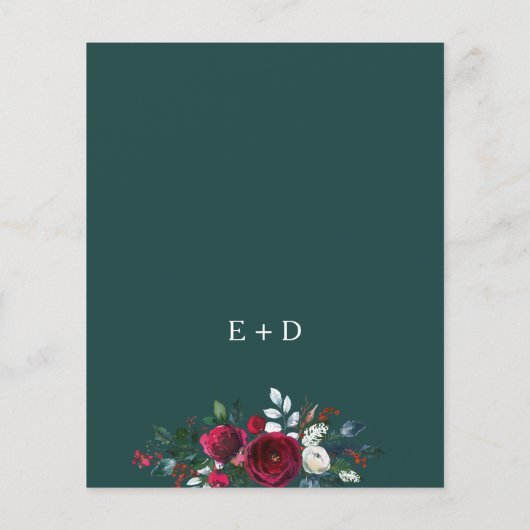 Robuuste uitnodiging voor de bruiloft in de winter flyer (Achterkant)