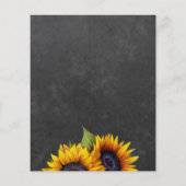 Robuuste uitnodiging voor een bruiloft met zonnebl (Achterkant)