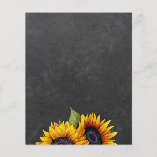 Robuuste uitnodiging voor een bruiloft met zonnebl (Achterkant)