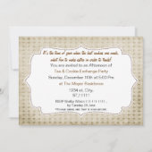 Robuuste uitnodiging voor een bruine holiday Cooki (Achterkant)