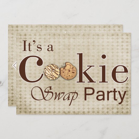 Robuuste uitnodiging voor een bruine holiday Cooki (Voorkant / Achterkant)