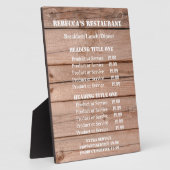 Robuuste, unieke zakelijke prijs/service fotoplaat (Zijkant)