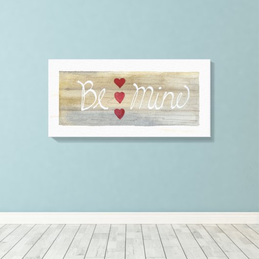 Robuuste Valentijn is mijn Canvas Afdruk (Insitu (Houten vloer))