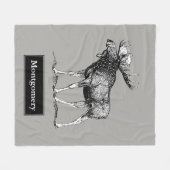 Robuuste, vaste, aangepaste kleurennaam fleece deken (Voorkant (Horizontaal))