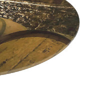 Robuuste vaten met een cellaire wijnsteen in bruin snijplank (Hoek)