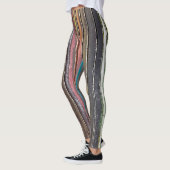 Robuuste verf op houtpatroon leggings (Links)