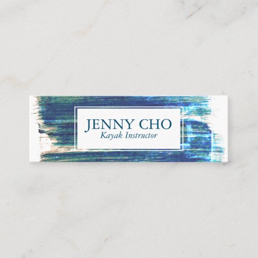 Robuuste verfstripe handbeschilderd mini visitekaartje (Voorkant)