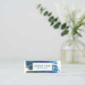 Robuuste verfstripe handbeschilderd mini visitekaartje (Staand voorkant)