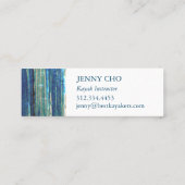 Robuuste verfstripe handbeschilderd mini visitekaartje (Achterkant)