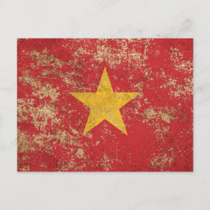 Robuuste Vietnamese vlag Briefkaart