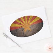 Robuuste vlag van Arizona Ovale Sticker (Envelop)