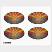 Robuuste vlag van Arizona Ovale Sticker (Vel)