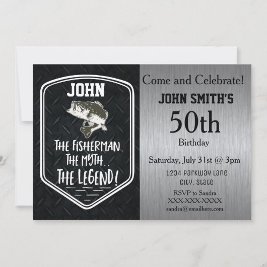 Robuuste volwassen bas Vist het Man de mythe Kaart (Voorkant)