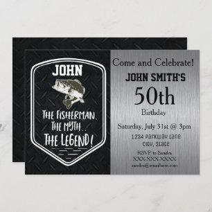 Robuuste volwassen bas Vist het Man de mythe Kaart