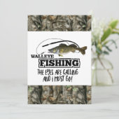 Robuuste volwassen Mannen van Birthday Camo Fish Kaart (Staand voorkant)