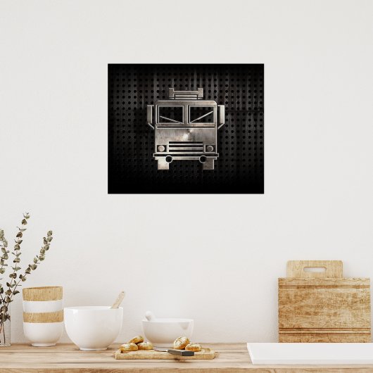 Robuuste vrachtwagen poster (Keuken)
