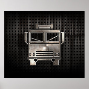 Robuuste vrachtwagen poster