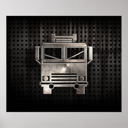 Robuuste vrachtwagen poster (Voorkant)