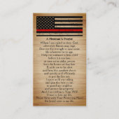 Robuuste vuurgebeden met dunne rode lijn visitekaartje (Voorkant)