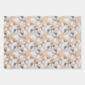 Robuuste Waterverf Blauwe Blauwe Blauwbladeren Win Inpakpapier Vel (Voorkant 3)