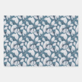 Robuuste Waterverf Blauwe Blauwe Blauwbladeren Win Inpakpapier Vel (Voorkant)