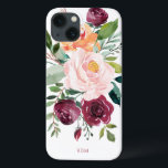 Robuuste Waterverf Botanisch met monogram Case-Mate iPhone Case<br><div class="desc">Deze botanische vormgeving is prachtig vrouwelijk met een roestachtig charme. Ze bevat een bouquet waterverf rozen, gemengde bloemen en groen in een trendy kleurenschema van bogundy, roze en russetoranje met een doorlatende groen. Een tekst sjabloon is inbegrepen om dit ontwerp met uw gewenste monogram initialen, naam of andere gewenste tekst...</div>