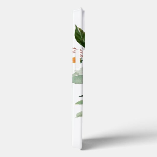 Robuuste Waterverf Botanisch met monogram Case-Mate iPhone Case (Achterkant / Rechts)