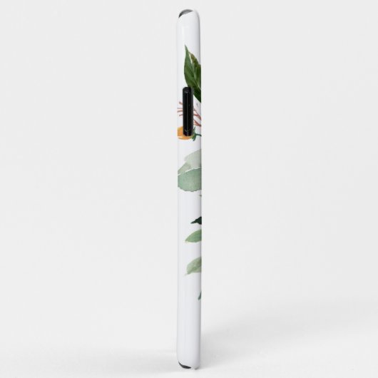 Robuuste Waterverf Botanisch met monogram Case-Mate iPhone Case (Achterkant/rechts)