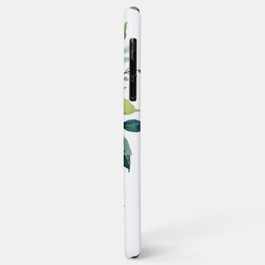 Robuuste Waterverf Botanisch met monogram Case-Mate iPhone Case (Achterkant/links)