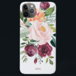 Robuuste Waterverf Botanisch met monogram Case-Mate iPhone Case<br><div class="desc">Deze botanische vormgeving is prachtig vrouwelijk met een roestachtig charme. Ze bevat een bouquet waterverf rozen, gemengde bloemen en groen in een trendy kleurenschema van bogundy, roze en russetoranje met een doorlatende groen. Een tekst sjabloon is inbegrepen om dit ontwerp met uw gewenste monogram initialen, naam of andere gewenste tekst...</div>