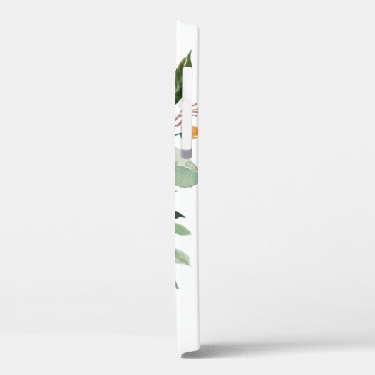 Robuuste Waterverf Botanisch met uw monogram Case-Mate iPhone Case (Achterkant / Links)