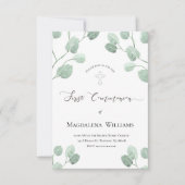 Robuuste waterverf eucalyptus greenery Commune Kaart (Voorkant)