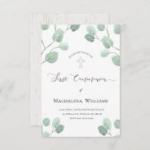 Robuuste waterverf eucalyptus greenery Commune Kaart (Voorkant / Achterkant)