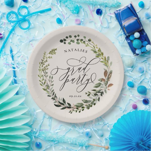 Robuuste waterverf met graduatiepartij papieren bordje (Feest)