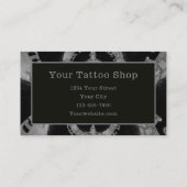 Robuuste Westerne bollen schedel zwart-wit monogra Visitekaartje (Achterkant)