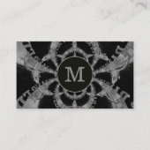 Robuuste Westerne bollen schedel zwart-wit monogra Visitekaartje (Voorkant)