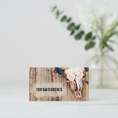 Robuuste Westerne  Bruine Bull Skull Art Visitekaartje (Staand voorkant)
